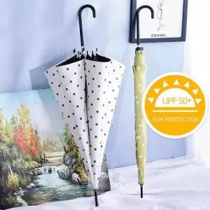UV 땡땡이 자동 장우산 암막 자외선차단 우양산 W67F130