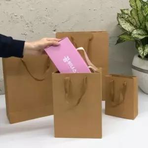 무지쇼핑백 크라프트 무지 세로 직사각쇼핑백 종이가방 대