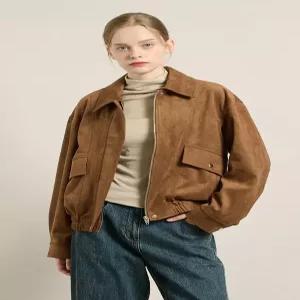 [BCBG][올앤선드리] 스웨이드 블루종 점퍼 A5F8F101_DG