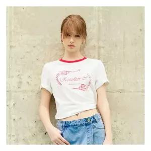 CC콜렉트 링거 프린트 티셔츠 C262PSM059