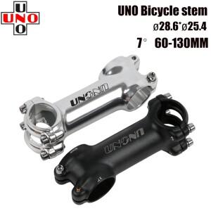 UNO 초경량 MTB 로드 스템 자전거 포크 마운틴 칼로이 블랙 실버  7 도 28.6  25.4mm  60-130mm