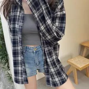 친절한탄씨 오버핏 가을 체크셔츠 남방 LM-0695 체크남방 체크셔츠 가을남방 가을셔츠 오버핏셔츠
