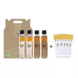 참기름의 정석 국산 참기름들기름 세트 150ml X 4병+스틱 들기름 5매