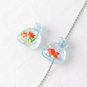 싼비즈 [6720-10]아크릴비즈 통과형 봉지금붕어 16x18.5mm ,1개