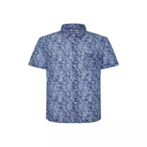 닥스셔츠 DAKSSHIRTS 레이온혼방 이지케어 보타니컬 프린팅 드레스 반팔셔츠 컴포트슬림핏
