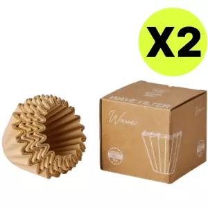 빈플 웨이브 커피 필터 여과지 185mm 브라운 50매 X 2 BNS