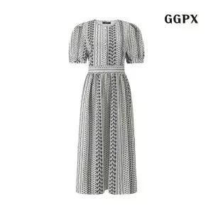 GGPX_SP GGPX 유니크 스트라이프 하이웨이스트 셔링 롱 원피스 GQBOW067D 408709