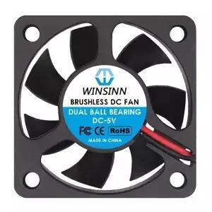 WINSINN 5015 50 팬 DC 5V 12V 24V 슬리브/듀얼 볼 베어링 브러시리스 냉각 50x15 2PIN