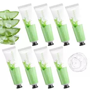 얼굴 및 피부용 WENJLYJ 8PCS 알로에 베라 젤 여행용 애프터 선 크림 스킨케어용 보습 로션 모든 타입을