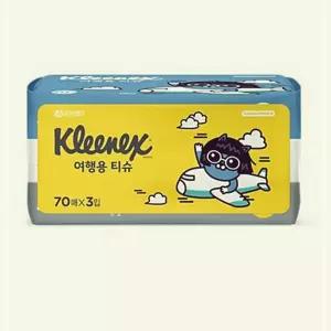 크리넥스 카카오프렌즈 여행용 티슈70매X3개입