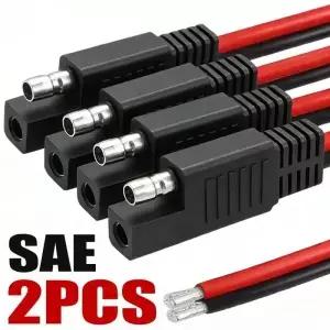 SAE 퀵 디스커넥트 플러그 18AWG 구리 케이블 배터리 충전기 연장선 (자동차 오토바이 태양광 패널 전원