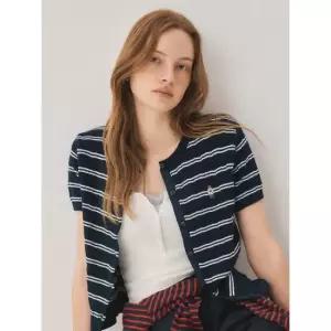 [AK수원점] [후아유] 여성 Steve R-neck Cable ShortSleeve Cardigan WHCKG2412F
