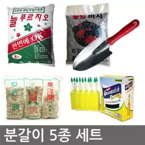 분갈이 5종 세트식물전용영양제 고급 부족 가정용 분재 관엽 용제 보호제 리약 화분