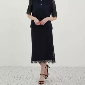 올리비아로렌 레이스 A라인 스커트_ 신선도원몰 VOPDK4M4221