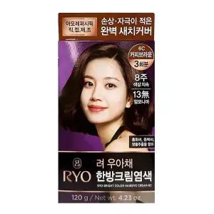 [하프클럽/셀럽하우스]려 우아채 한방 새치 크림 염색약 6C 커피브라운