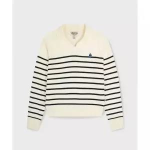 후아유 WHO.A.U Steve Open Collar Stripe Pullover / WHKAG2343F 262781