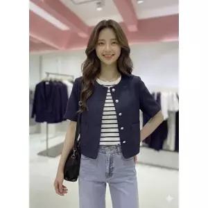[롯데백화점]SOUP 크롭 반팔 노카라 재킷  SC5JK33N