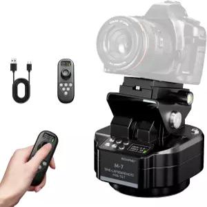 Soonpho M7 모터식 회전 삼각대 헤드 타임랩스 리모컨 360 팬 틸트 DSLR 카메라 캠코더 삼각대용