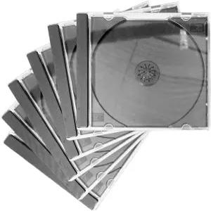 HAMOJUF 6PCS 클리어 카 CD 주얼 케이스 싱글 용량 차량 DVD 보관 컬렉션 정리용 자동차 내장 보호 커버