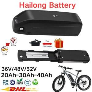 하이롱 배터리 36V 48V 52V 20Ah 충전식 대용량 스마트 BMS (500W-1500W 전기자전거/스쿠터용, 옥타곤 모