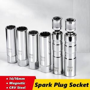 모터 스파크 플러그 소켓 렌치 어댑터 14mm 교체 수리 키트 회전 토크 마그네틱 제거 갭 툴