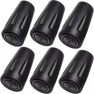 HUIKKJP Trekking Pole Cap Set of 6 Rubber Climbing Stock Protection Walking AntiSlip Device