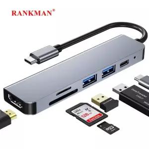 C타입HDMI젠더 CTOHDMI HDMITOC USB C 허브 - 4K HDMI 호환 SD TF 30 20 타입 충전 도크 맥북 아이패드 프