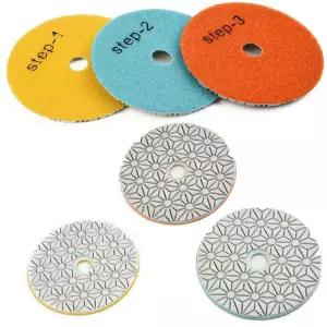 샌드페이퍼 종이사포 4인치 100mm 연마 패드 화강암 석재 콘크리트 대리석 연마용 건식/습식 샌딩 디스크
