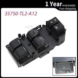 35750-TL2-A12 2008 혼다 어코드 EX 프론트 좌측 드라이브 마스터 파워 윈도우 스위치 버튼