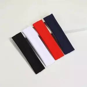 4PCS 솔리드 컬러 탄성 스포츠 머리띠 와이드 림 요가 땀 패션 헤어 액세서리 20cm 길이