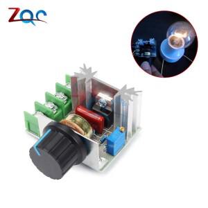 조절식 모터 속도 컨트롤러 온도 조절기 LED 디밍 SCR 전자 전압 조정기 모듈 AC 220V 2000W