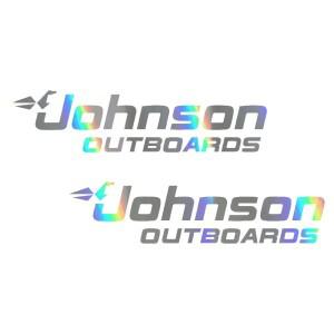 JOHNSON 아웃보드 모터용 X2 비닐 데칼 스티커 낚시 스키 보트
