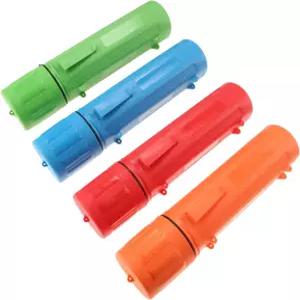 4개입 4가지 색상 용접봉 보관 튜브 14인치 방수 및 기밀 소재 ABS 플라스틱 고무 O-링 포함