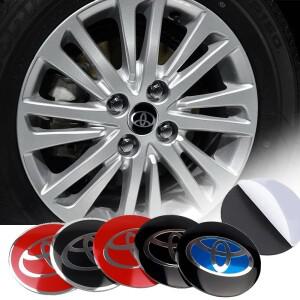 4개 56MM 자동차 스타일링 알루미늄 휠 센터 허브 캡 스티커 (도요타 RAV4 코롤라 캠리 아쿠아 야리스 크로