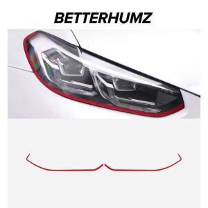 BMW 호환 호환 X3 G01 G08 X4 G02 헤드라이트 눈썹 장식 스트립 PET 색상 변경 필름 스티커 튜닝 자동차 외