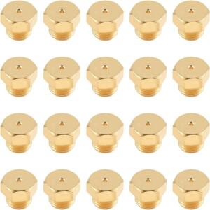 프로판 LPG 천연 가스 파이프 온수기 DIY 버너 부품 용 20PCS M5 × 0.5mm/0.68mm 황동 제트 노즐