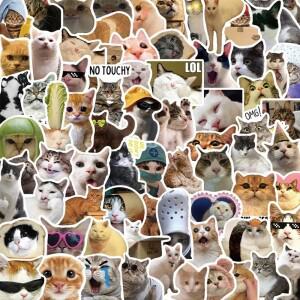 10/30/50/100pcs 재미 있은 고양이 Meme 스티커 물병 새끼 노트북 스케이트 보드 방수 비닐 자동차 데칼