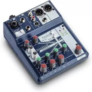 Soundcraft Notepad-5 소형 아날로그 믹싱 콘솔 USB 입출력 및 5채널 믹서 포함