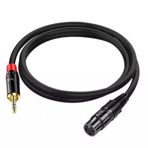 RedYutou XLR to 3.5mm 어댑터 케이블 암형 1/8인치 스테레오 마이크 커넥터 3피트 블랙