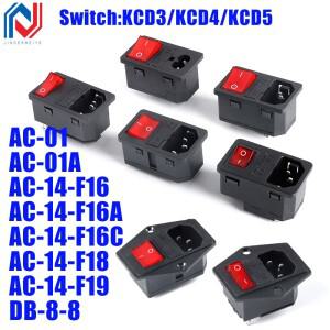 AC-01 AC-14-F16 전원 소켓 250V 로커 스위치 황동 10A 입구 플매트 카펫 러그 커넥터 퓨즈가 있는 컴퓨터