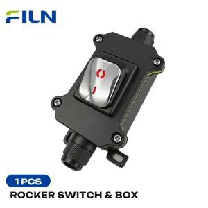 FILN 30A 스테인레스 스틸 금속 스위치 방수 박스 포함 4핀 나사 단자 12V 24V 110V 220V LED 인라인 로커