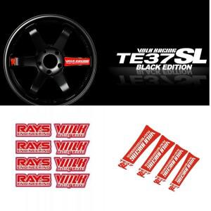 8개/시트 TE37SL 레이싱 휠 허브한 16개 스티커 드리프트 자동차 장식 창의적이고  DIY