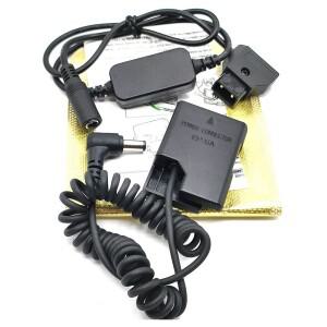 D-tap 9V EP-5A EN EL14 니콘 P3200 D3400 D5200 P7100 D7800용 더미 배터리 전원 어댑터 케이블