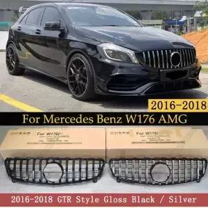 메르세데스 벤츠 A클래스 W176 A250 A200 A45 AMG 20162018 GT 스타일용 프론트 그릴 레이싱 메쉬 튜닝