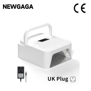 NEWGAGA 휴대용 네일 드라이어 48 LED 충전식 UV 램프 손잡이 포함  젤 폴리쉬 경화용 무선 램프48W 15600m