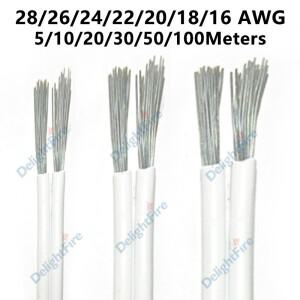 2핀 와이어 5V 12V LED 스트립 커넥터 케이블 28 26 24 20 18 16 22AWG 주석 도금 구리 전선 라이트 SMD CO