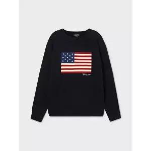 [후아유][AK분당점] [후아유] [Cali] American Flag Intarsia Pullover/WHKAF4T81U*