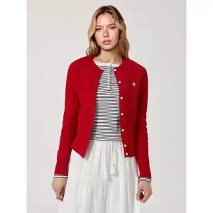 [후아유][AK평택점] [후아유] Steve High Gauge Cotton Cable Cardigan/WHCKG2325F
