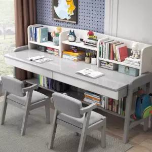쌍둥이책상 2인용 부부 데스크탑 테이블 공부방 벚나무 색상 학원