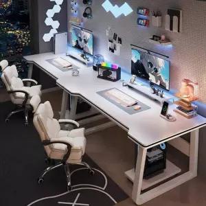 2인용 컴퓨터 책상 테이블 거실 노트북 쌍둥이책상 듀얼 블랙 학생
